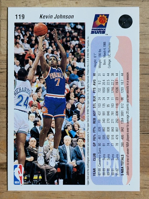 1992-93 Upper Deck #119 Kevin Johnson