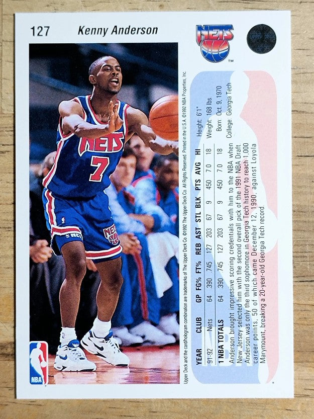 1992-93 Upper Deck #127 Kenny Anderson