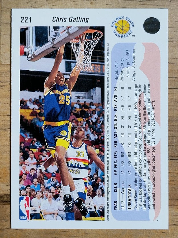 1992-93 Upper Deck #221 Chris Gatling