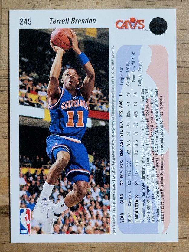 1992-93 Upper Deck #245 Terrell Brandon