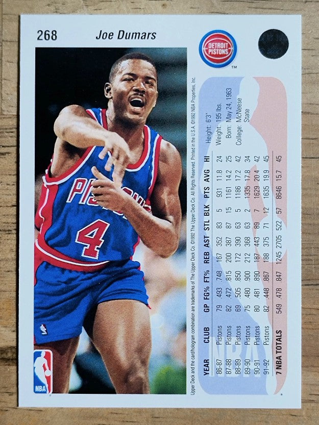 1992-93 Upper Deck #268 Joe Dumars/Michael Jordan
