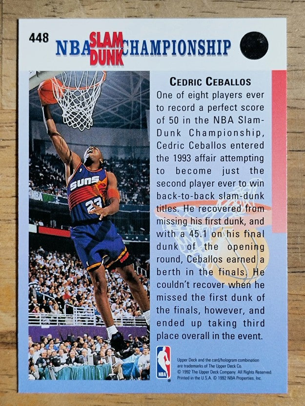 1992-93 Upper Deck #448 Cedric Ceballos FACE