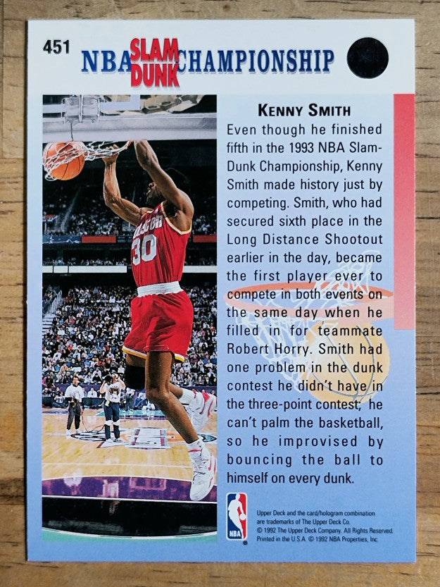 1992-93 Upper Deck #451 Kenny Smith FACE