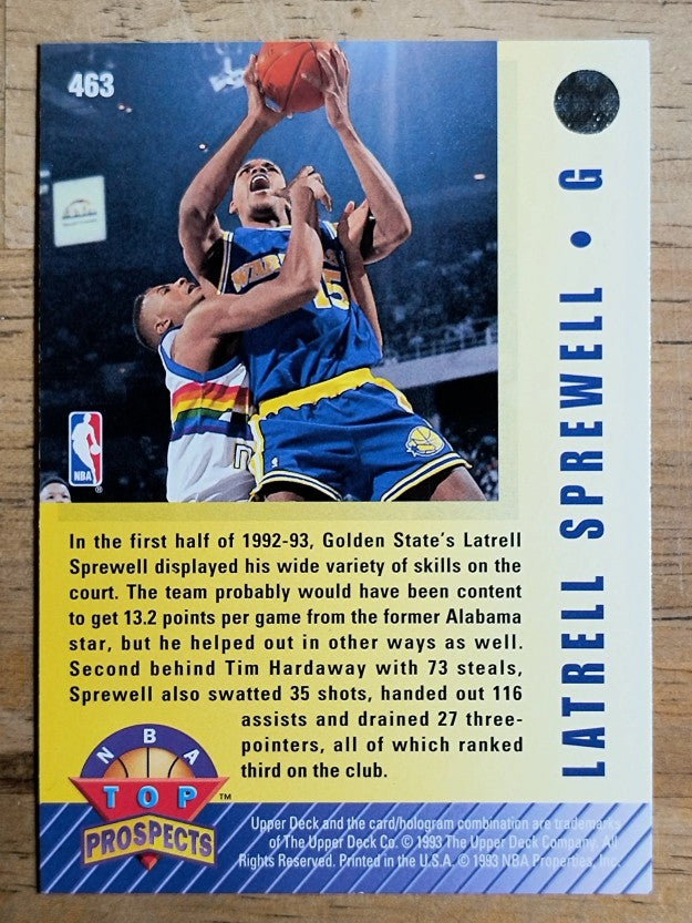 1992-93 Upper Deck #463 Latrell Sprewell TP
