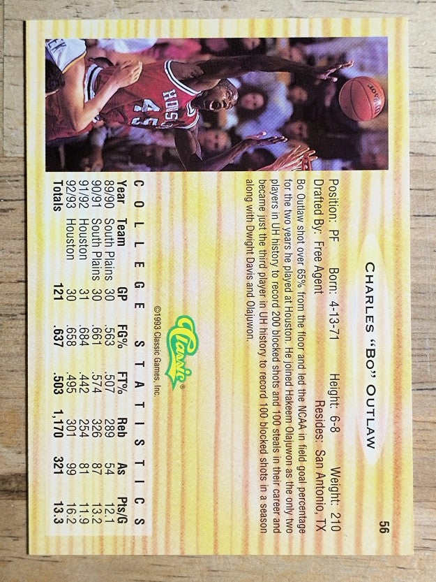 1993 Classic #56 Bo Outlaw