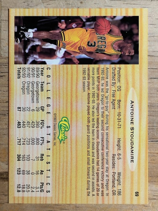 1993 Classic #69 Antoine Stoudamire