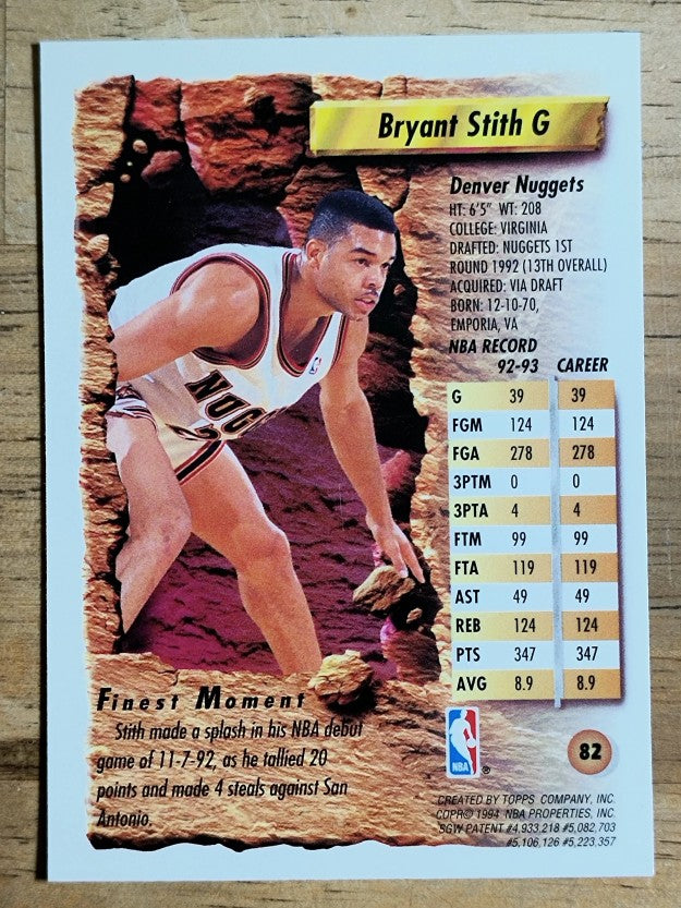 1993-94 Finest #82 Bryant Stith