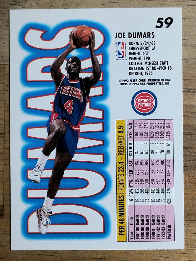 1993-94 Fleer #59 Joe Dumars