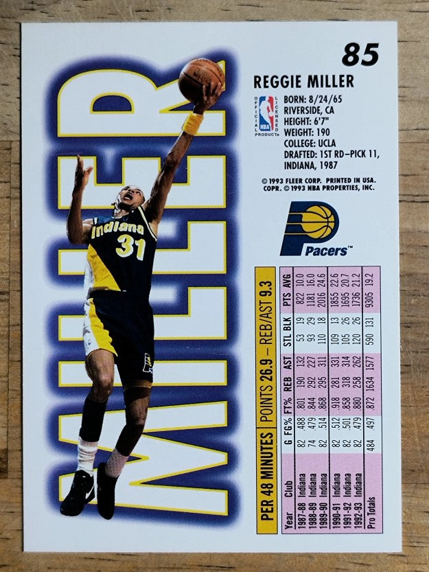1993-94 Fleer #85 Reggie Miller