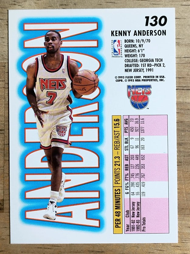 1993-94 Fleer #130 Kenny Anderson