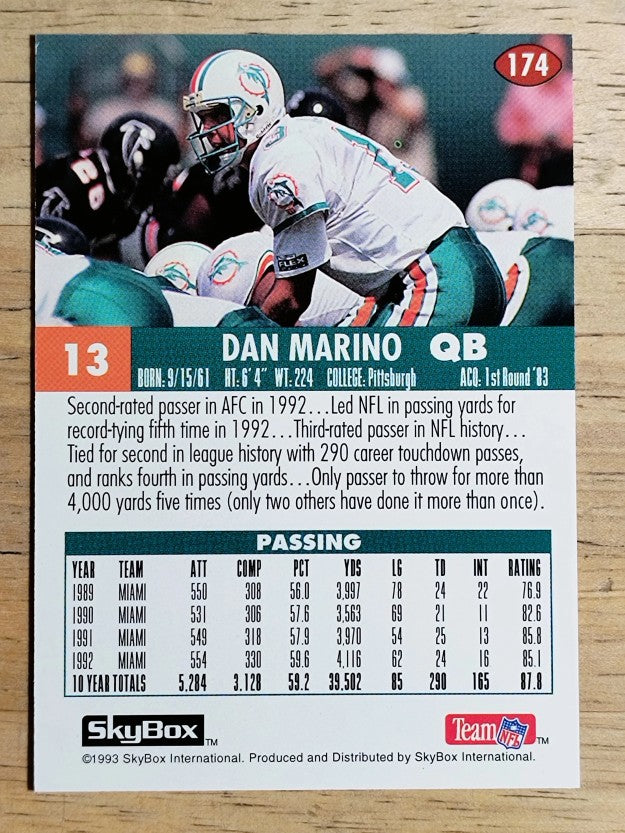 1993 SkyBox Impact Colors #174 Dan Marino