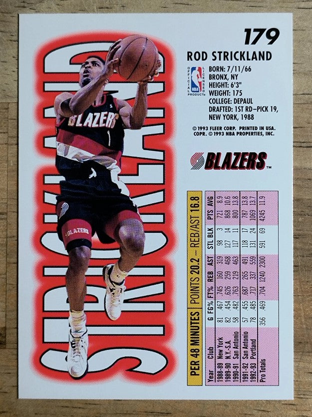 1993-94 Fleer #179 Rod Strickland