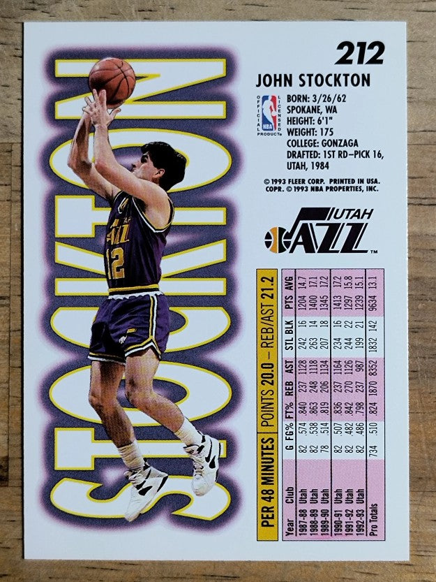 1993-94 Fleer #212 John Stockton