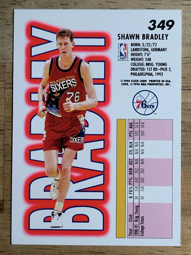 1993-94 Fleer #349 Shawn Bradley RC