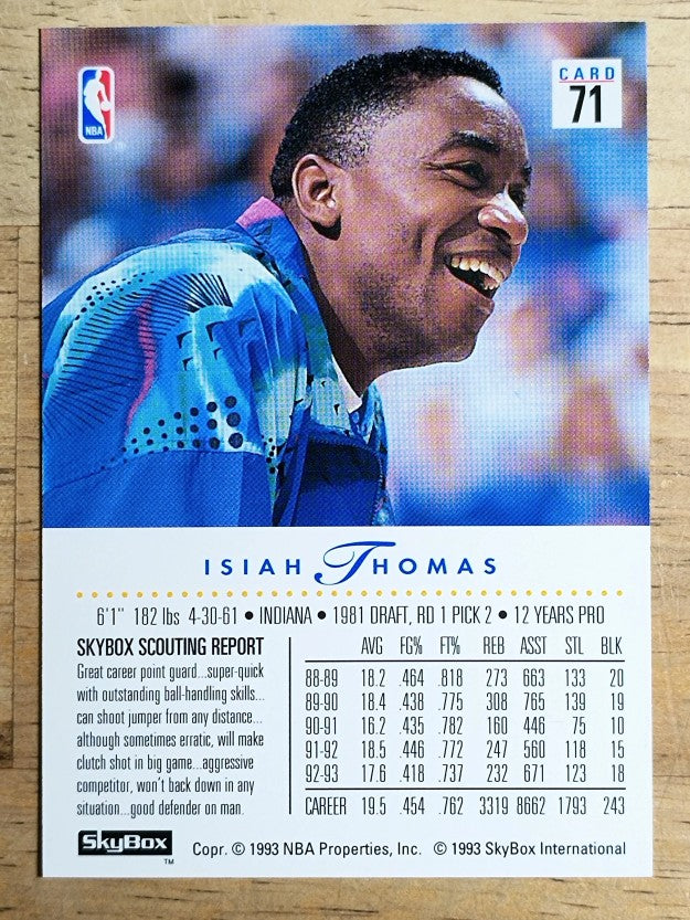 1993-94 SkyBox Premium #71 Isiah Thomas