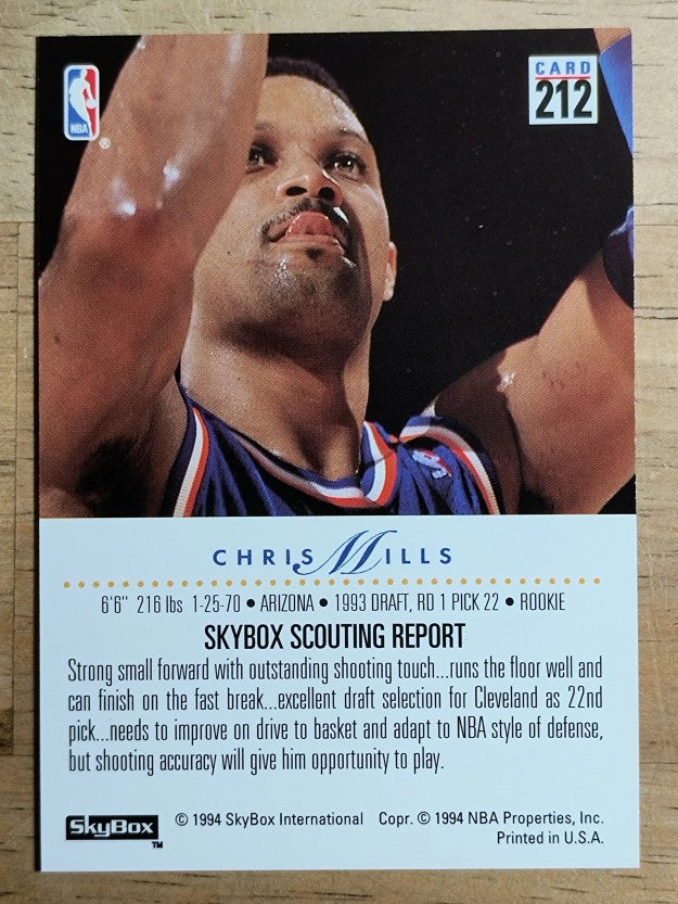 1993-94 SkyBox Premium #212 Chris Mills RC