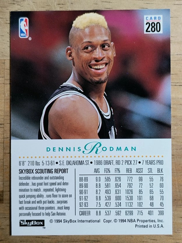 1993-94 SkyBox Premium #280 Dennis Rodman
