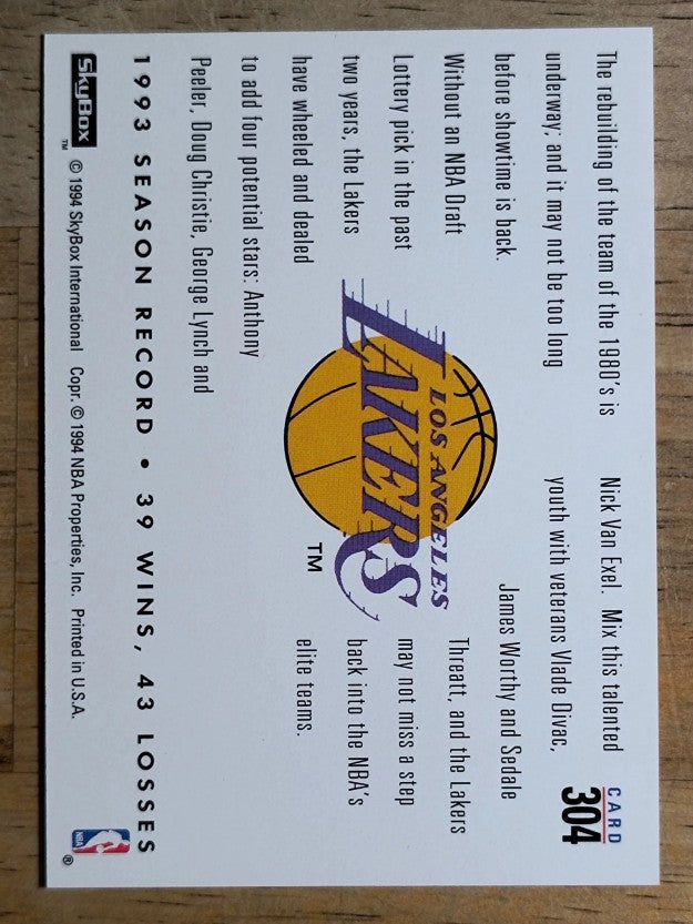 1993-94 SkyBox Premium #304 Nick Van Exel CF/George Lynch