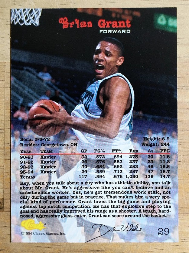 1994 Classic #29 Brian Grant