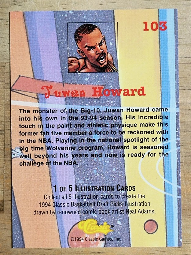 1994 Classic #103 Juwan Howard COMIC SP