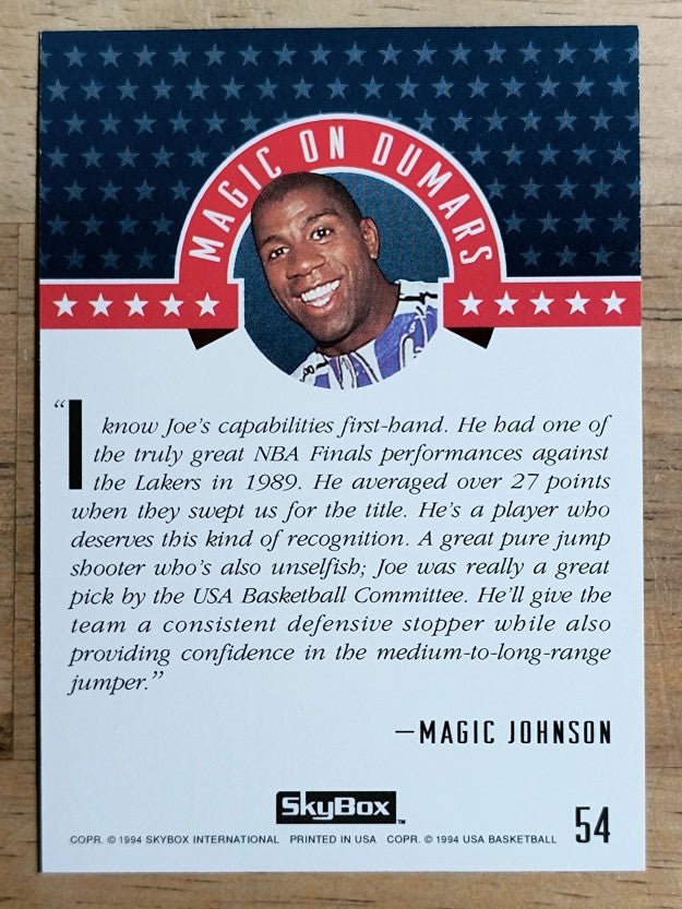 1994 SkyBox USA #54 Joe Dumars/Magic On