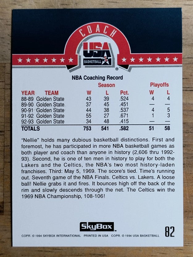 1994 SkyBox USA #82 Don Nelson CO