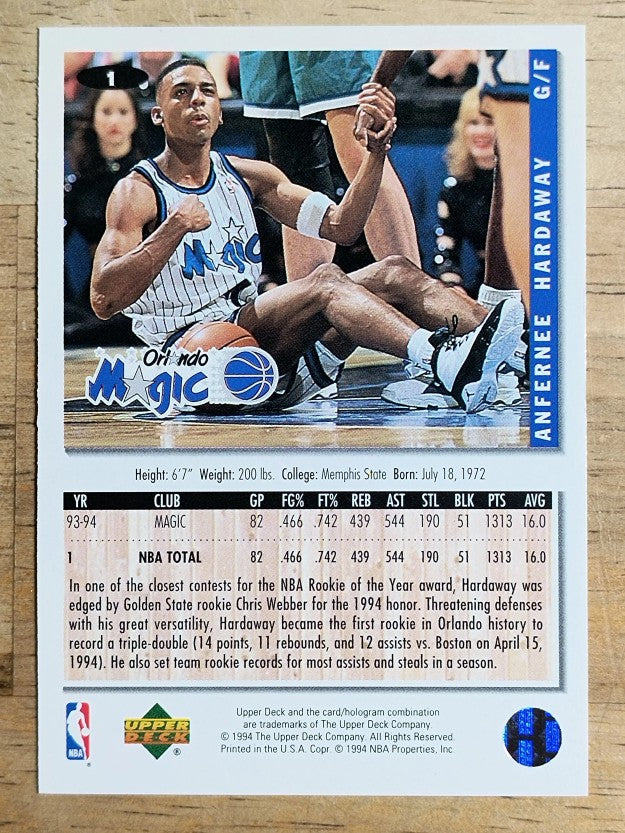 1994-95 Collector's Choice #1 Anfernee Hardaway