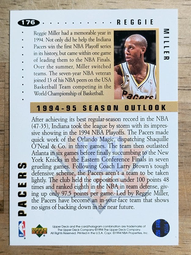 1994-95 Collector's Choice #176 Reggie Miller TO