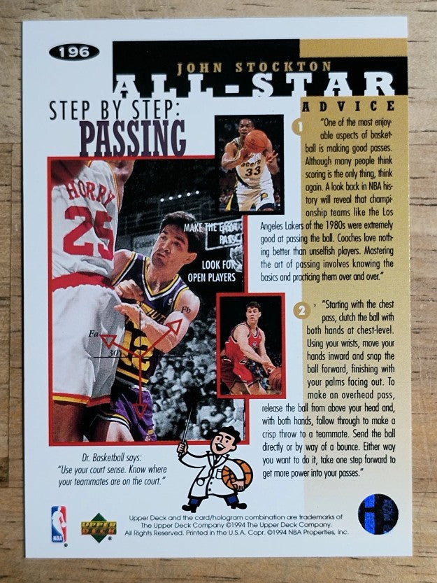 1994-95 Collector's Choice #196 John Stockton ASA