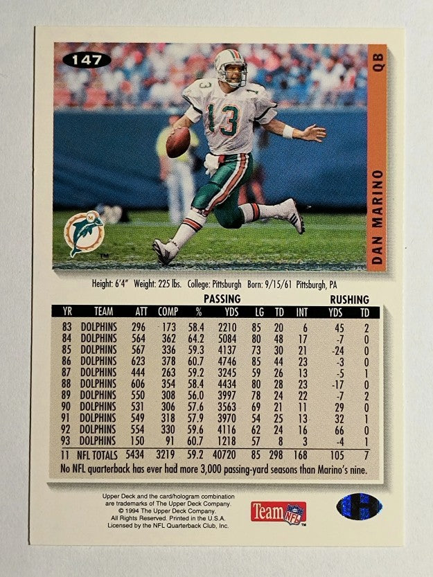 1994 Collector's Choice #147 Dan Marino