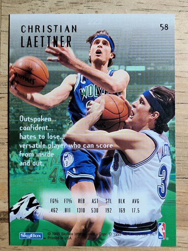 1994-95 Emotion #58 Christian Laettner