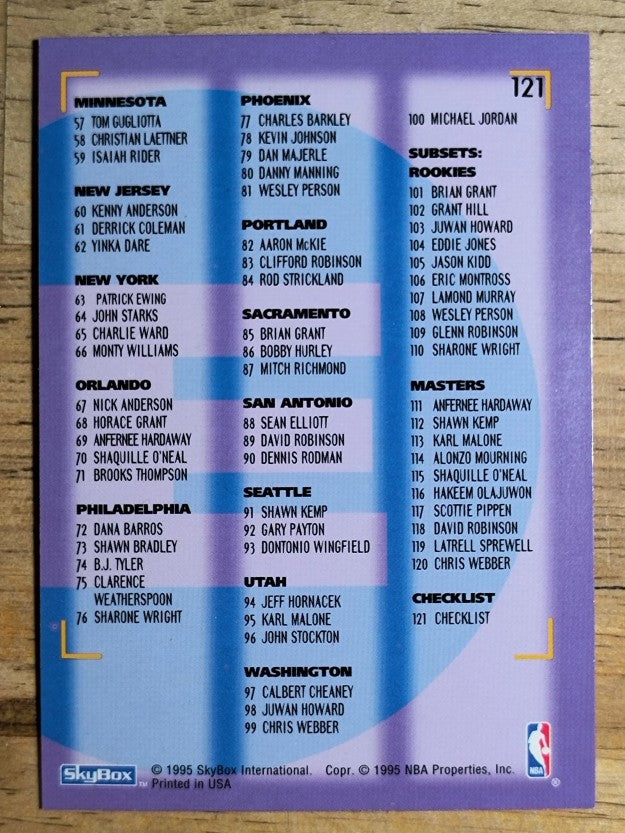 1994-95 Emotion #121 Checklist