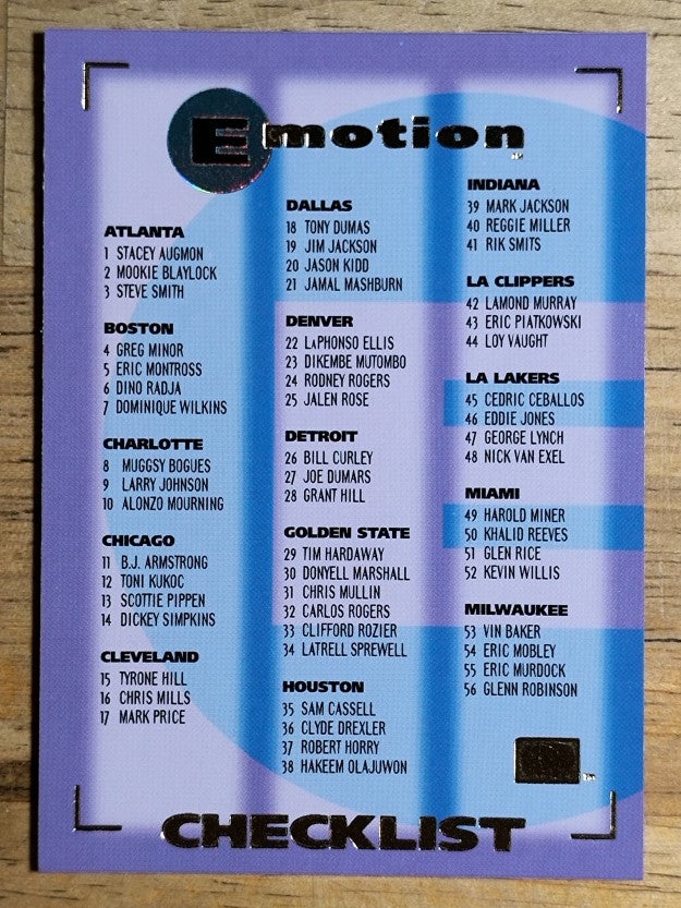 1994-95 Emotion #121 Checklist