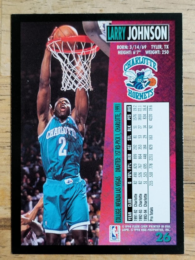 1994-95 Fleer #26 Larry Johnson