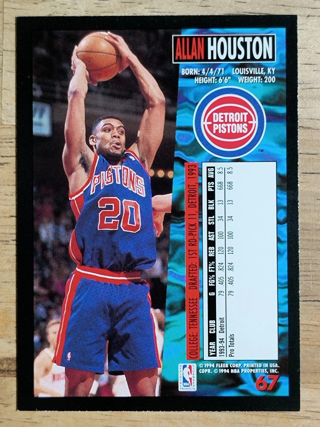 1994-95 Fleer #67 Allan Houston