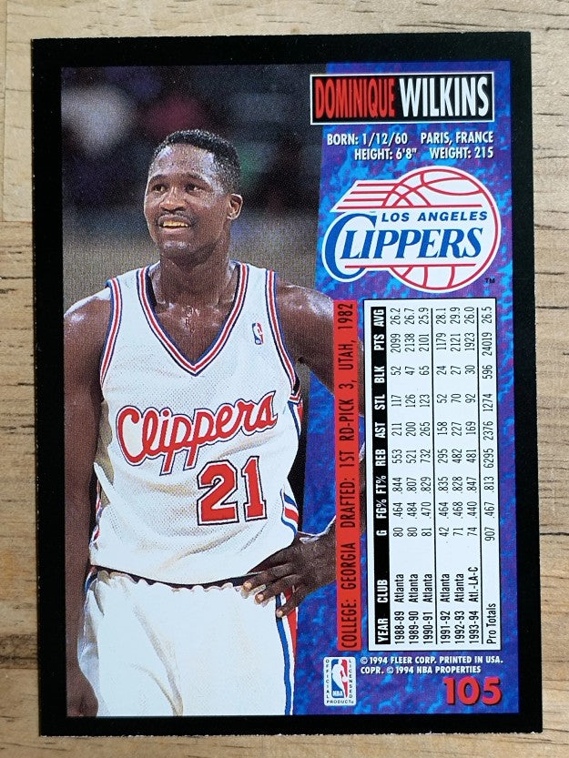 1994-95 Fleer #105 Dominique Wilkins