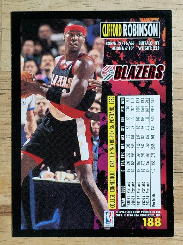 1994-95 Fleer #188 Clifford Robinson