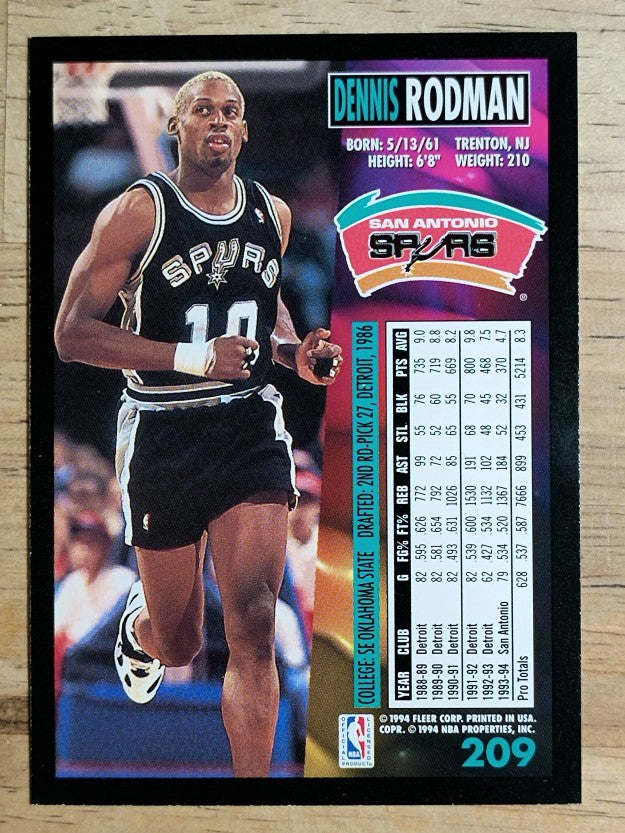 1994-95 Fleer #209 Dennis Rodman