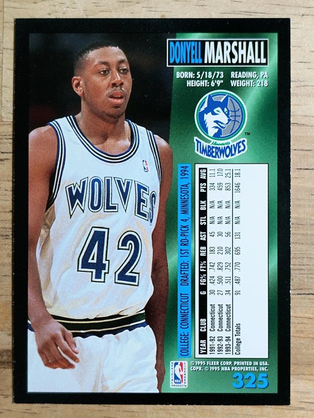 1994-95 Fleer #325 Donyell Marshall RC