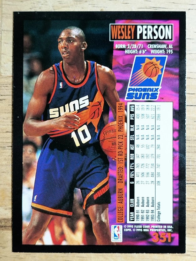 1994-95 Fleer #351 Wesley Person RC