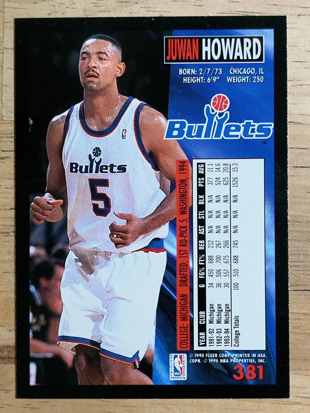 1994-95 Fleer #381 Juwan Howard RC