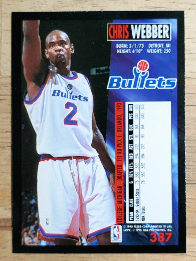 1994-95 Fleer #387 Chris Webber