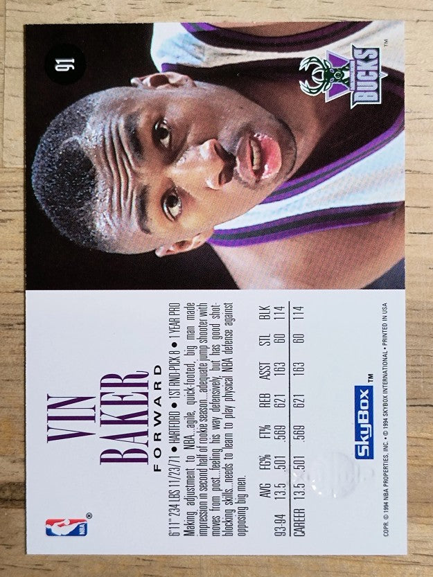 1994-95 SkyBox Premium #91 Vin Baker