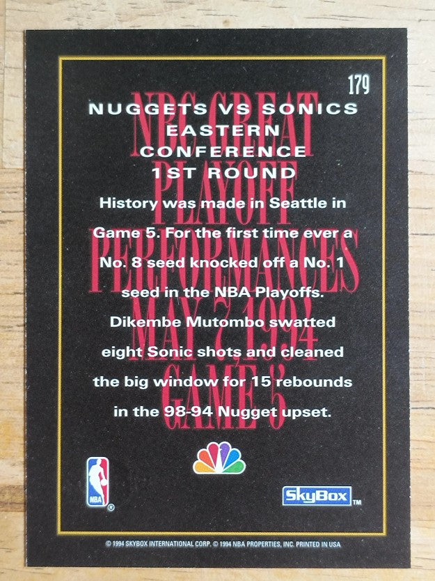 1994-95 SkyBox Premium #179 Dikembe Mutombo NBC