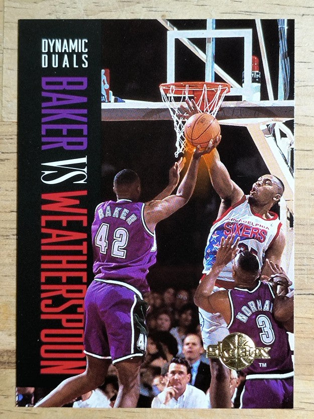 1994-95 SkyBox Premium #192 Clarence Weatherspoon/Vin Baker DD