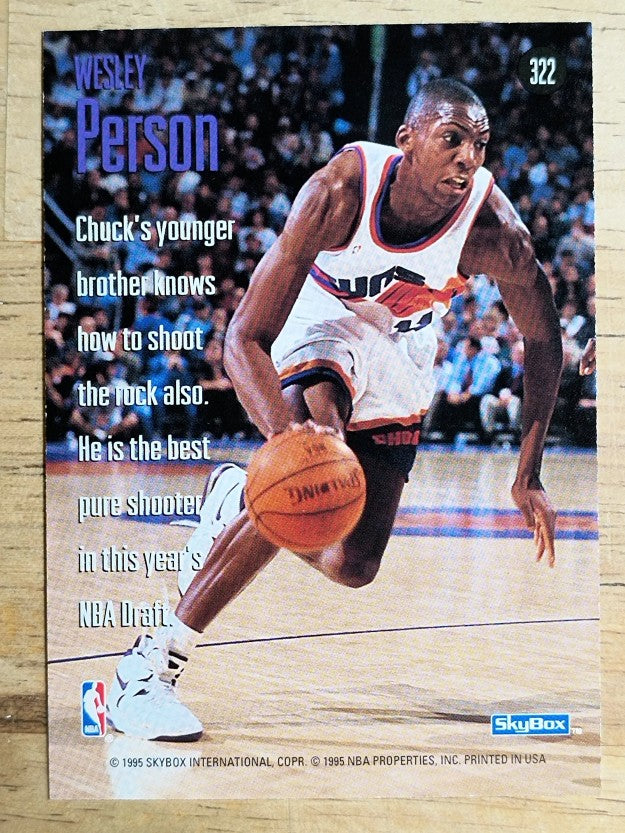 1994-95 SkyBox Premium #322 Wesley Person SSH