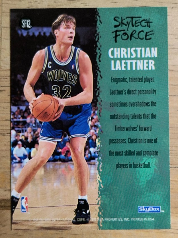 1994-95 SkyBox Premium SkyTech Force #SF12 Christian Laettner