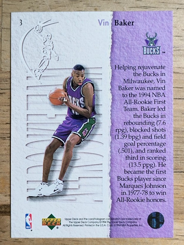 1994-95 Upper Deck #3 Vin Baker ART