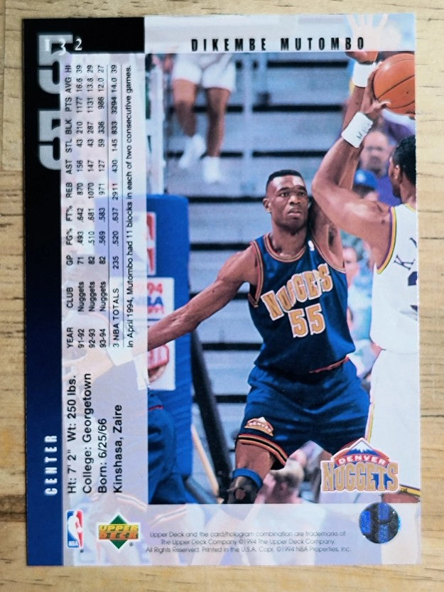 1994-95 Upper Deck #132 Dikembe Mutombo