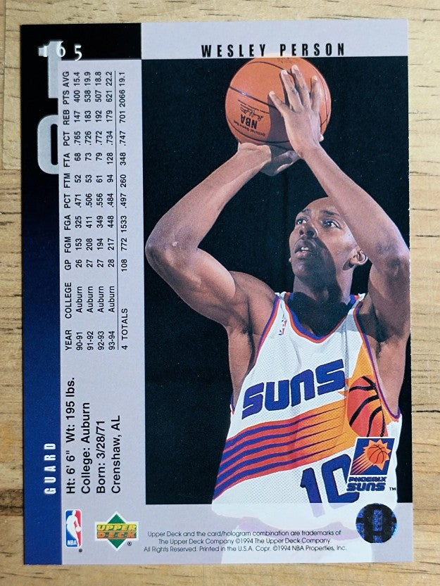 1994-95 Upper Deck #165 Wesley Person RC